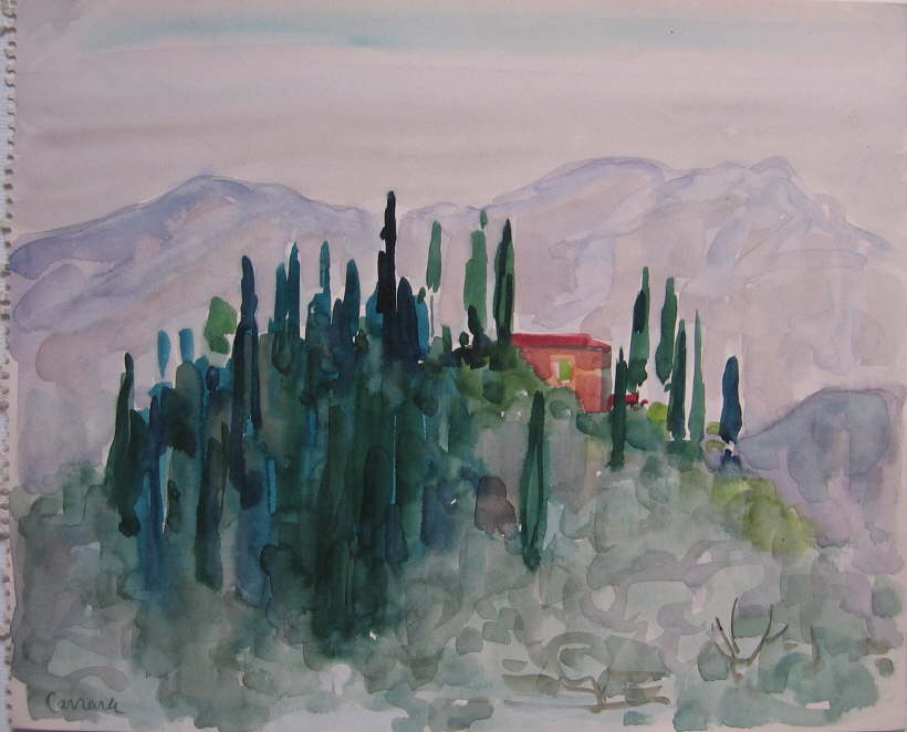 Carrara, Aquarell